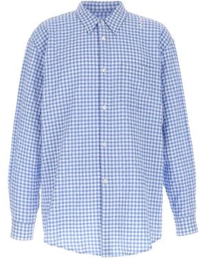 Marni Vichy Print Cotton Blend Shirt - Blue