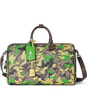 Gucci Gg Camouflage Luggage - Green