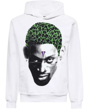 Vlone(GOAT) Portrait Leopard-Print Hoodie - Green