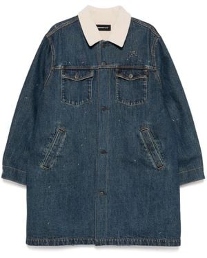 Undercover Cappotto Monopetto - Blu