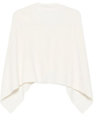 Eric Bompard カウルネック カシミアポンチョ - ホワイト