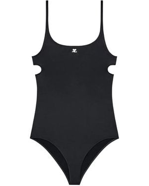 Courreges Maillot De Bain À Découpes - Noir