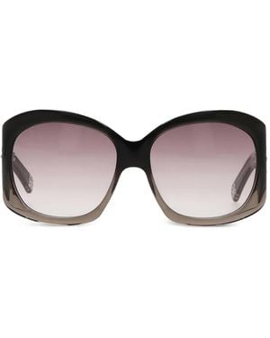 10 Corso Como Gradient Oval-Frame Sunglasses - Grey