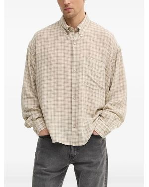 Won Hundred Checked Shirt - Natural