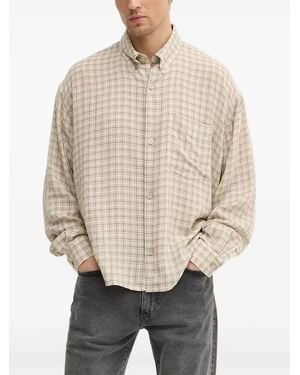 Won Hundred Checked Shirt - Natural