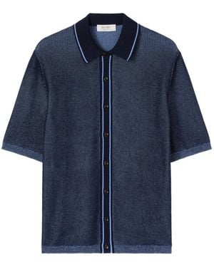 RETORI Vanisé-Knit Polo Shirt - Blue
