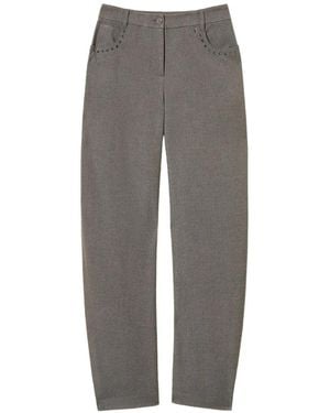 Twinset Flannel Balloon Pants - Gray