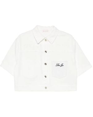 Liu Jo Short-Sleeve Cropped Jacket - White