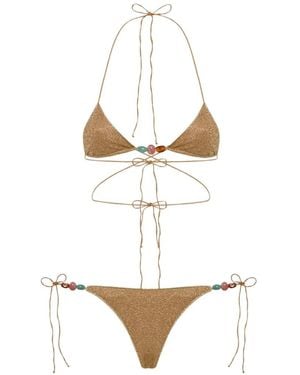 Oséree Bikini Lumiere Con Cuentas - Blanco