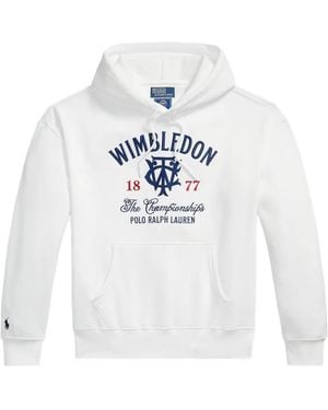 Polo Ralph Lauren Wimbledon Embroidered Hoodie - White