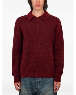 sunflower Polo Mohair Jumper - Red
