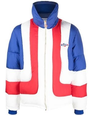 CASABLANCA Colour-block Puffer Jacket - Red