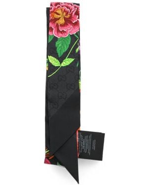 Gucci Printed Silk Ribbon - White