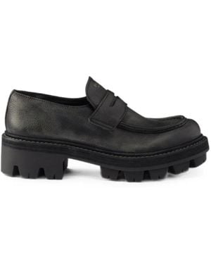 Prada Leather Loafers - Black