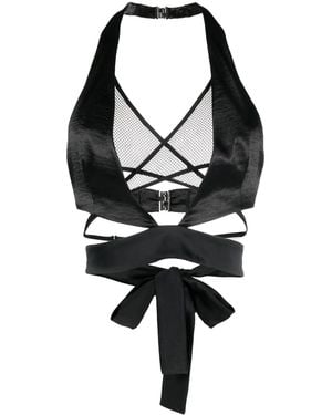 DSquared² Wrap-Around Halter-Neck Top - Black