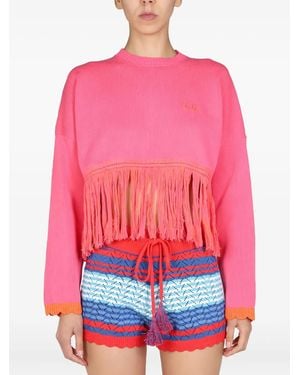 Gallo Maglione Con Frange - Rosa