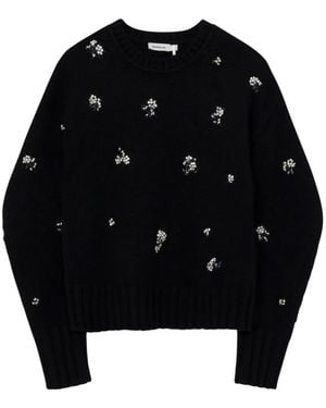 Jonathan Simkhai Coraline Pullover Mit Blumendetail - Schwarz