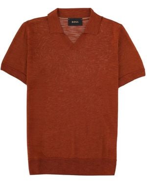 BOSS Polo-Collar T-Shirt - Red