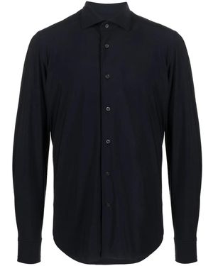 Corneliani Spread-Collar Button-Up Shirt - Blue