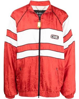 COOL T.M Giacca Sportiva A Righe - Rosso