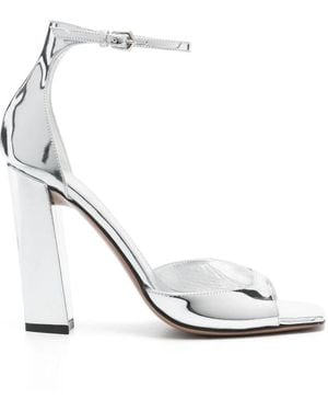 Paris Texas 105Mm Patent-Leather Sandals - White