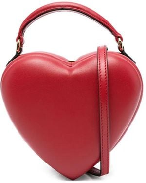Moschino Heart-Shaped Quilted Tote Bag - Red
