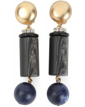 Giorgio Armani Crystal-Embellished Drop Earrings - White
