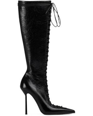 Le Silla Colette Lace-Up Boots - Black
