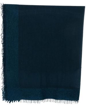 Faliero Sarti Fringed-Edge Scarf - Blue