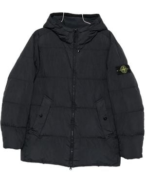 Stone Island Compass-Patch Quilted Jacket - Black