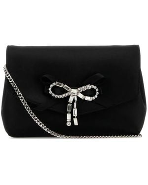 Jimmy Choo Bow Detail Shoulder Bag - Black