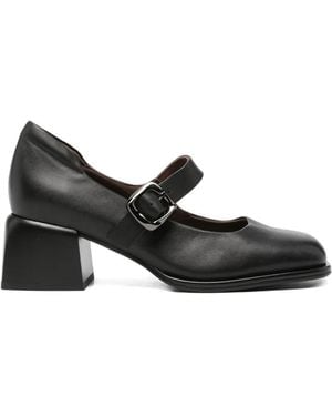 Linda Baumann Square-Toe Court Shoes - Black