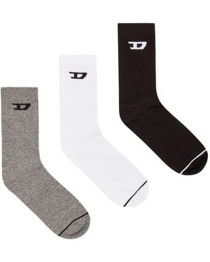 DIESEL Skm-D-Tennis-Crew-17,5 Socks (Set Of Three) - White