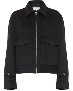 Maison Margiela Flap-Pocket Cashmere Wool Jacket - Black