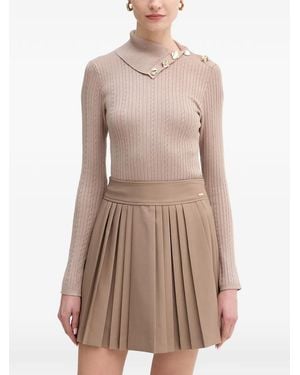 Guess Button-Embellished Jumper - Natural