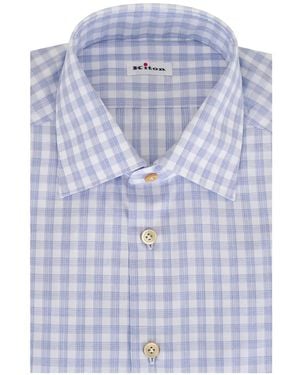 Kiton Checked Shirt - Blue