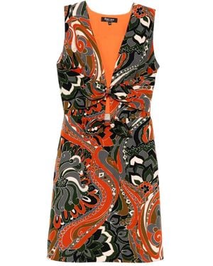 BLAKLACE Knot Paisley Dress - Orange