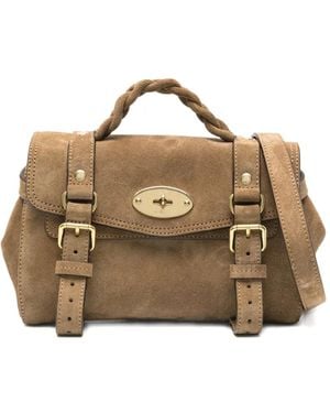 Mulberry Mini Alexa Braided-Handle Tote Bag - Metallic