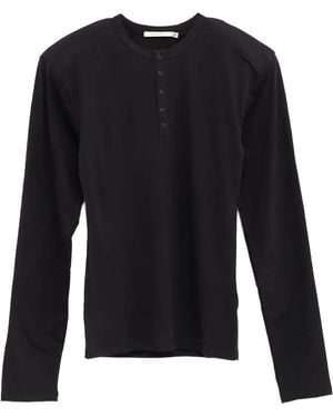 Paloma Wool Gebreide Henley Top - Zwart