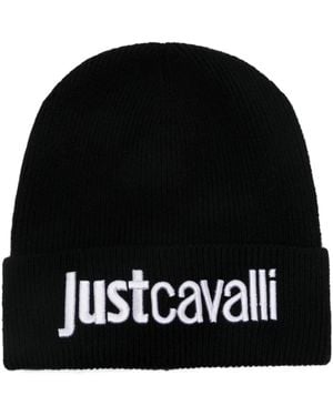 Just Cavalli Berretto Con Logo Ricamato - Nero