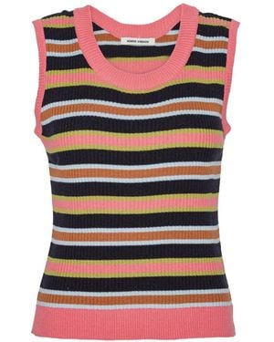 Henrik Vibskov Striped Knitted Vest - Red