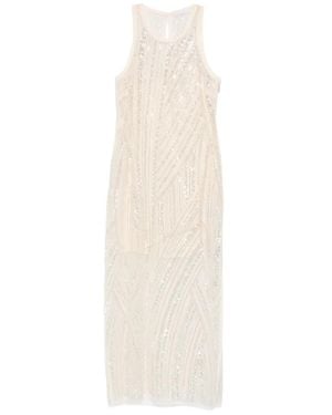 Patrizia Pepe Embroidered Midi Dress - White