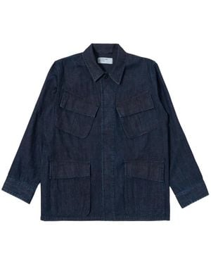 Universal Works Giacca-Camicia Con Tasche - Blu
