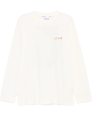 Etudes Studio Long-Sleeve Portrait-Print T-Shirt - White