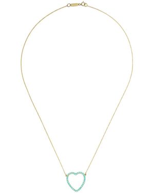 Jennifer Meyer 18Kt Large Open Heart Pendant Necklace - White