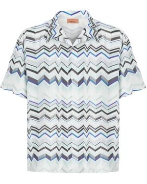 Missoni Zigzag-Pattern Shirt - Gray