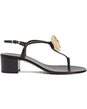 Giuseppe Zanotti Sophora Flower-Detail Sandals - Black