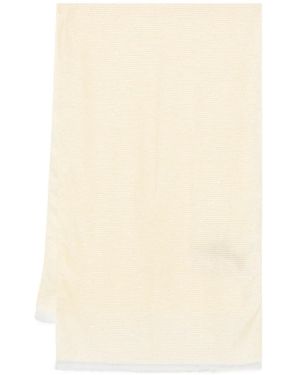 Twinset Logo-Jacquard Sequined Keffiyeh - Natural