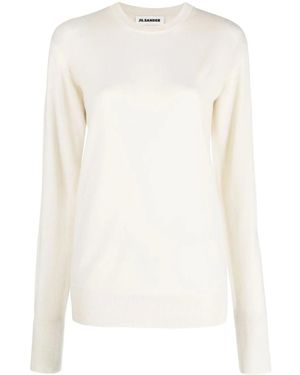 Jil Sander Ribbed-Knit Cashmere Jumper - White