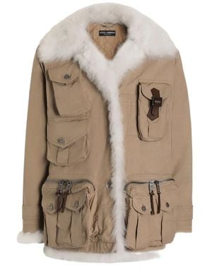 Dolce & Gabbana Waxed Faille Jacket - Natural
